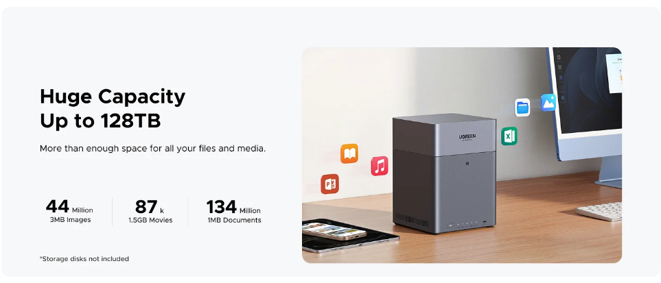 Huge Capacity - Up To 128TB