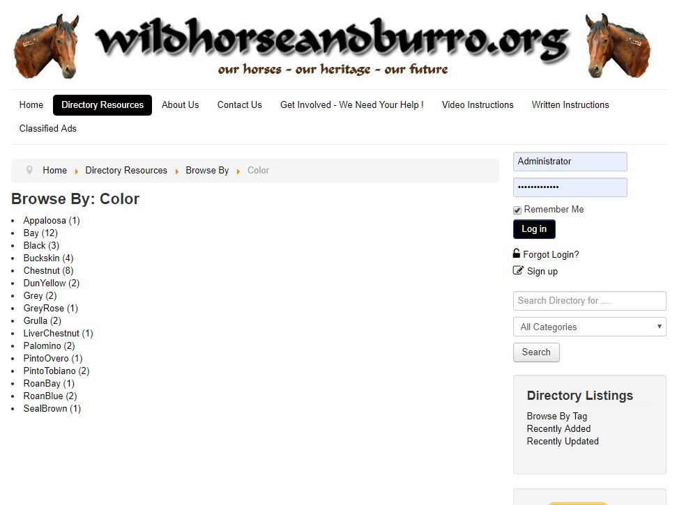 Custom Database Browse by Color Tag